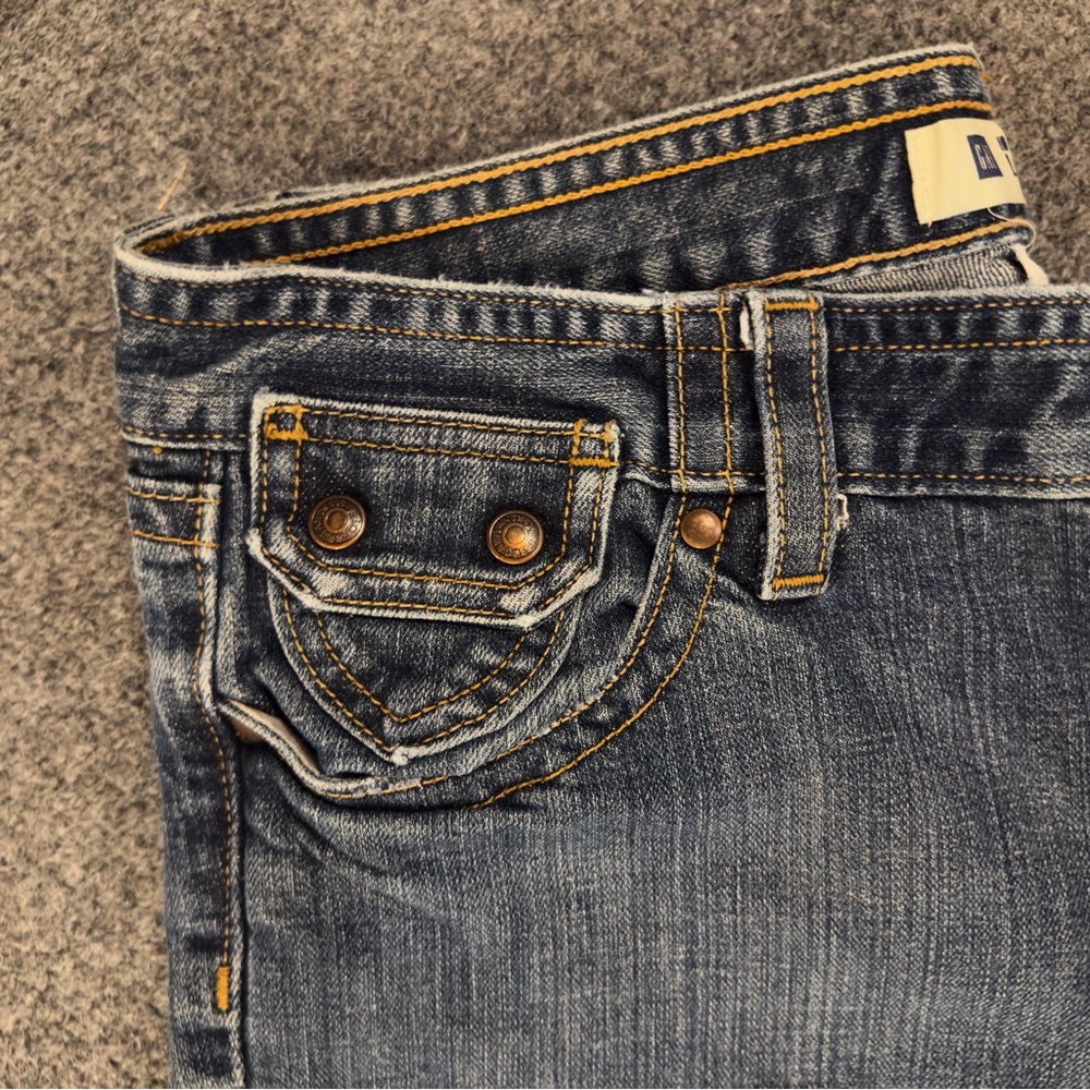 GAP Women's Original Low Rise Flare Blue Jeans Sz 12x30 - Picture 7 of 8